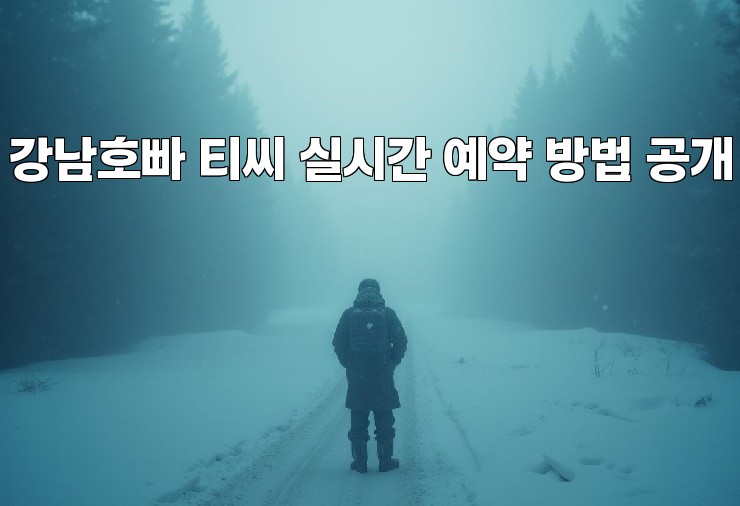 강남호빠 티씨 실시간 예약 방법 공개