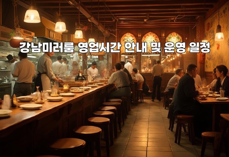 강남미러룸 영업시간 안내 및 운영 일정
